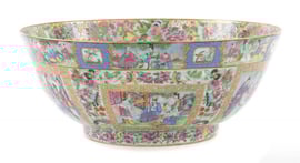 Chinese Export Rose Mandarin porcelain bowl