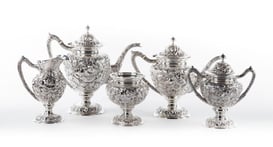 Schofield Baltimore Rose sterling coffe/etea set